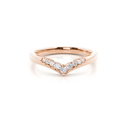 Rose Gold Half Eternity Diamond Rings