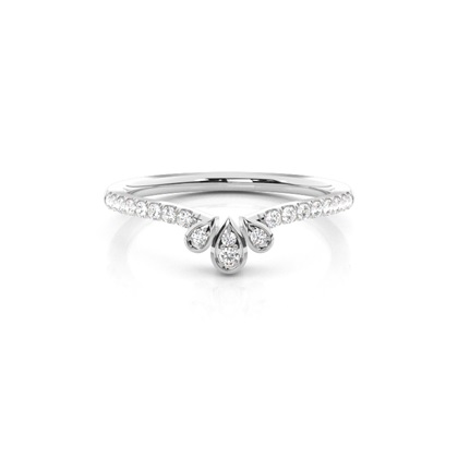 Micro Prong Set Diamond Half Eternity Ring