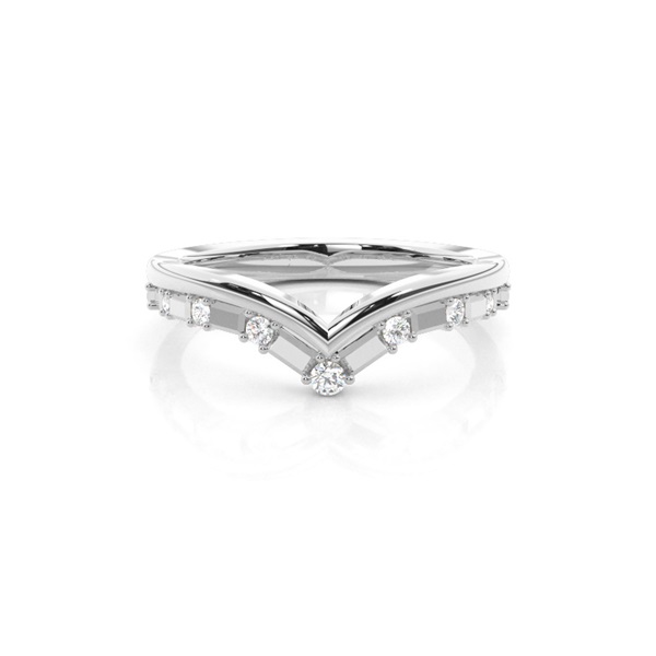 Prong Set Diamond Half Eternity Ring