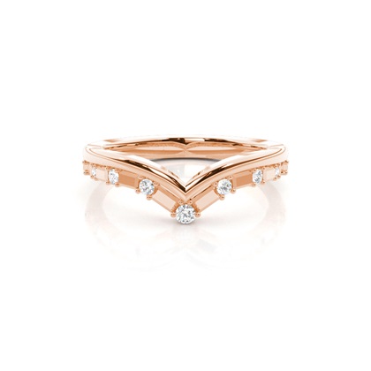 Rose Gold Half Eternity Diamond Rings