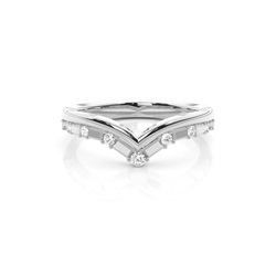 Prong Set Diamant Halb Ewigkeit Ring