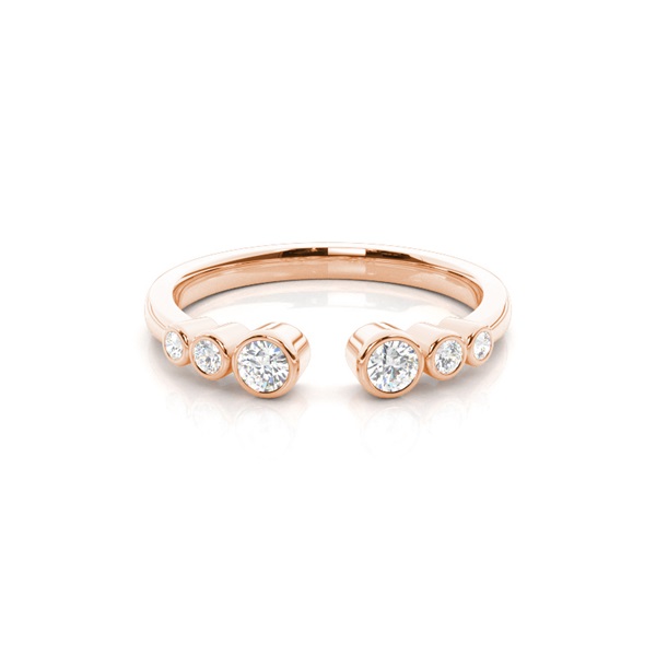 Bezel Set Diamond Half Eternity Ring