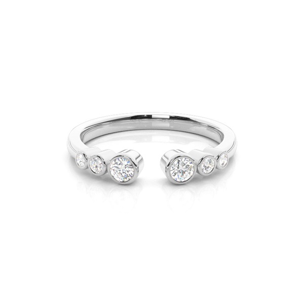 Bezel Set Diamond Half Eternity Ring