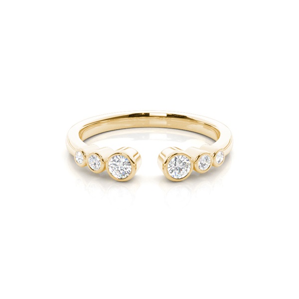 Bezel Set Diamond Half Eternity Ring