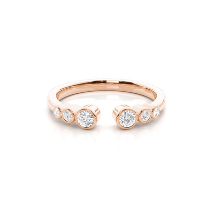 Rose Gold Women's Contemporary Wedding Rings