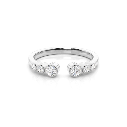 Bezel Set Diamond Half Eternity Ring