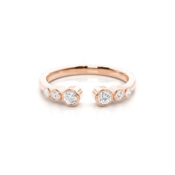 Bezel Set Diamond Half Eternity Ring