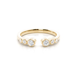 Bezel Set Diamond Half Eternity Ring