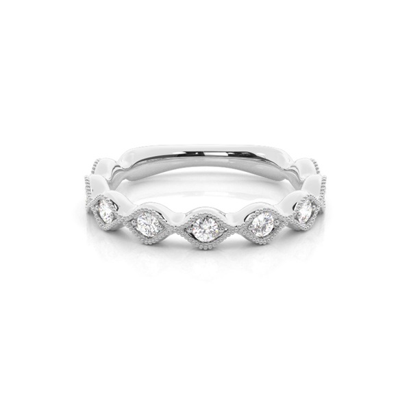 Micro Prong Set Diamond Half Eternity Ring