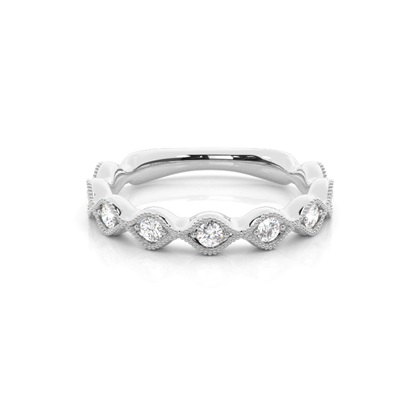 Round Diamond Women's Contemporary Wedding Rings