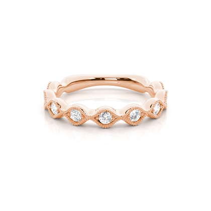 Rose Gold Women's Contemporary Wedding Rings