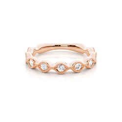 Micro Prong Set Diamond Half Eternity Ring