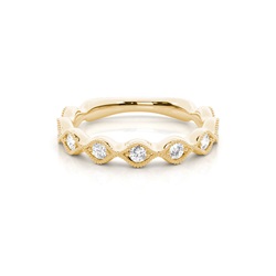 Micro Prong Set Diamond Half Eternity Ring
