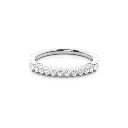 Prong Set Diamond Half Eternity Ring