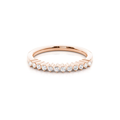 Rose Gold Half Eternity Diamond Rings