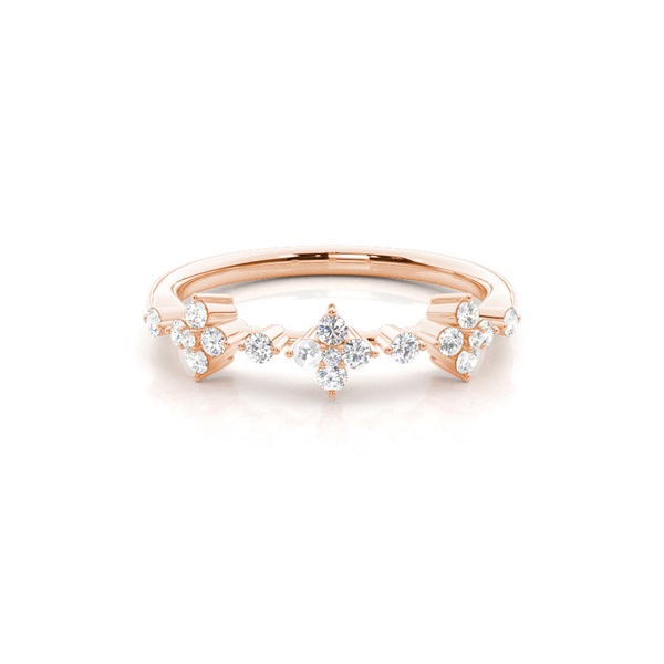 Prong Set Diamond Half Eternity Ring