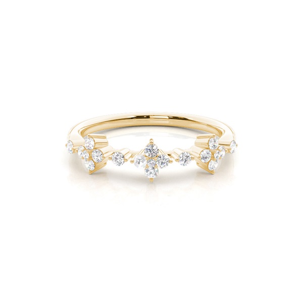 Prong Set Diamond Half Eternity Ring