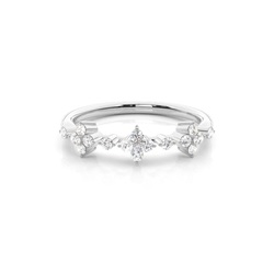 Prong Set Diamond Half Eternity Ring