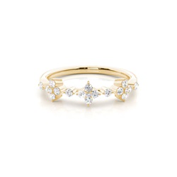 Prong Set Diamond Half Eternity Ring