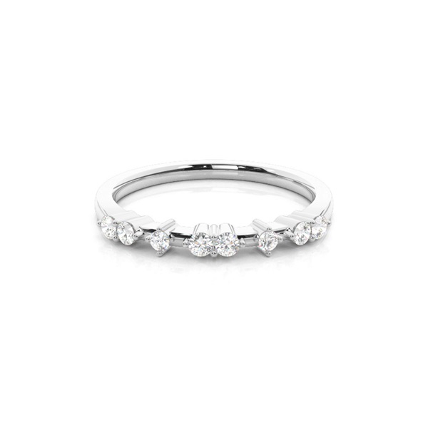 Prong Set Diamond Half Eternity Ring