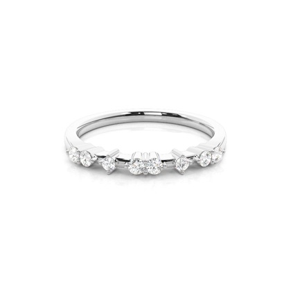 Prong Set Diamond Half Eternity Ring