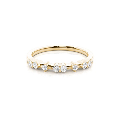 Prong Set Diamond Half Eternity Ring