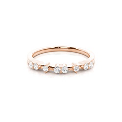 Prong Set Diamant Halb Ewigkeit Ring