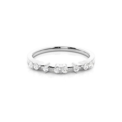 Prong Set Diamant Halb Ewigkeit Ring