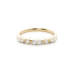Prong Set Diamond Half Eternity Ring