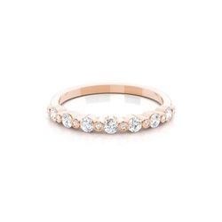 Kanal und Lünette Set Diamant Halb Ewigkeit Ring