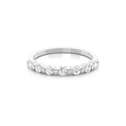 Kanal und Lünette Set Diamant Halb Ewigkeit Ring
