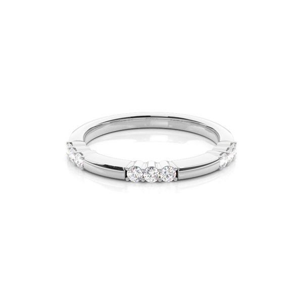 Prong Set Diamond Half Eternity Ring