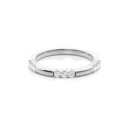 Prong Set Diamond Half Eternity Ring