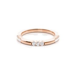 Prong Set Diamond Half Eternity Ring