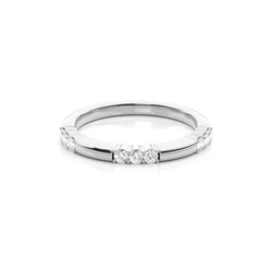 Prong Set Diamant Halb Ewigkeit Ring