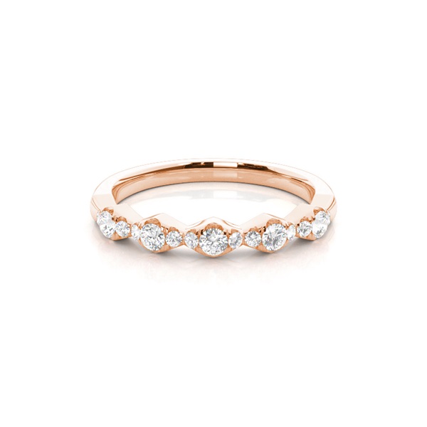 Micro Prong Set Diamond Half Eternity Ring