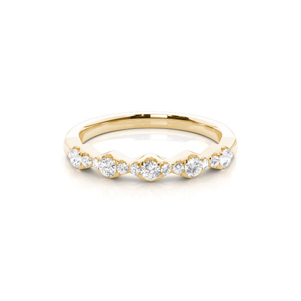 Micro Prong Set Diamond Half Eternity Ring