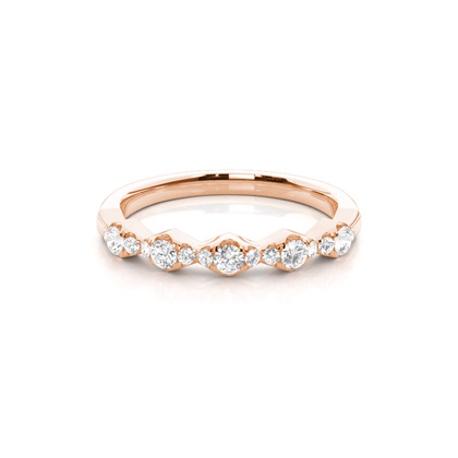 Micro Prong Set Diamond Half Eternity Ring