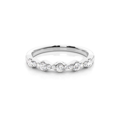 Micro Prong Set Diamond Half Eternity Ring