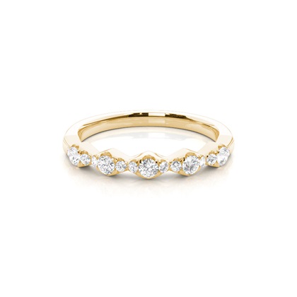 Micro Prong Set Diamond Half Eternity Ring