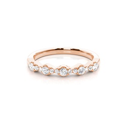Micro Prong Set Diamond Half Eternity Ring