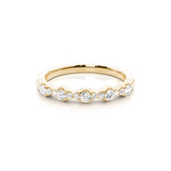 Micro Prong Set Diamond Half Eternity Ring