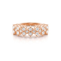 Prong Illusion Setting Diamond Half Eternity Ring