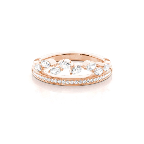 Micro Prong Set Diamond Half Eternity Ring