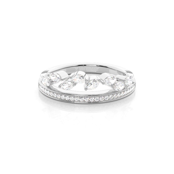 Micro Prong Set Diamond Half Eternity Ring