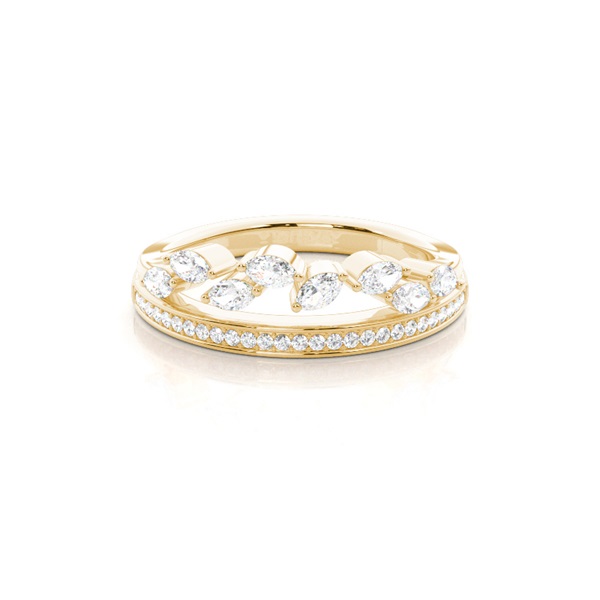 Micro Prong Set Diamond Half Eternity Ring