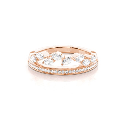 Rose Gold Women's Contemporary Wedding Rings