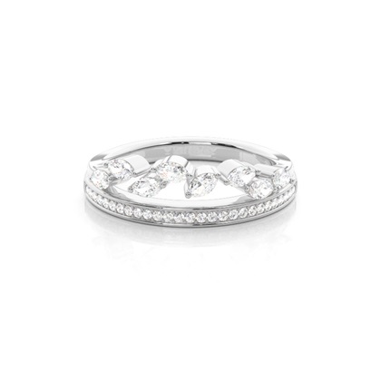 Micro Prong Set Diamond Half Eternity Ring