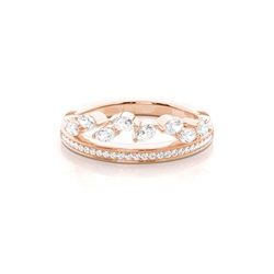 Micro Prong Set Diamond Half Eternity Ring