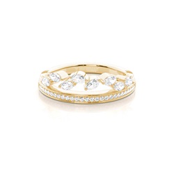 Micro Prong Set Diamond Half Eternity Ring
